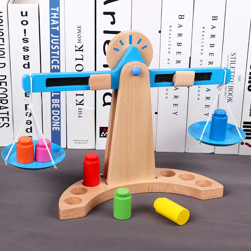 Montessori Math Balance Scale Toy &ndash; Wooden Learning Tool