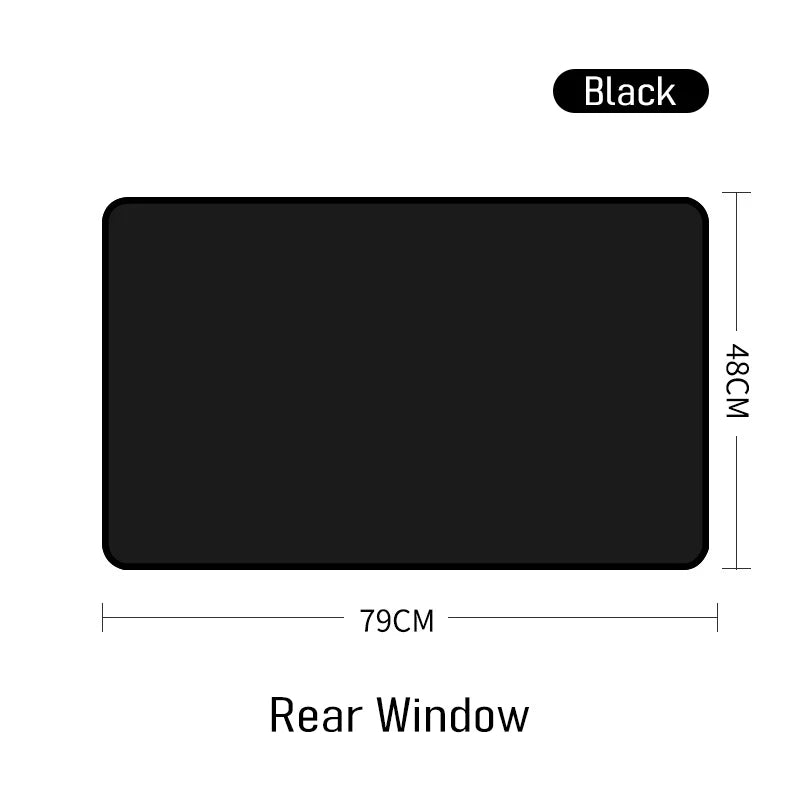Magnetic Car Window Sun Shade Set - Portable Heat Insulation Covers Rear window A