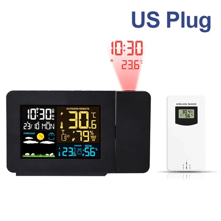 FJ3391 Projection Clock &ndash; Digital Weather Forecasts US Plug