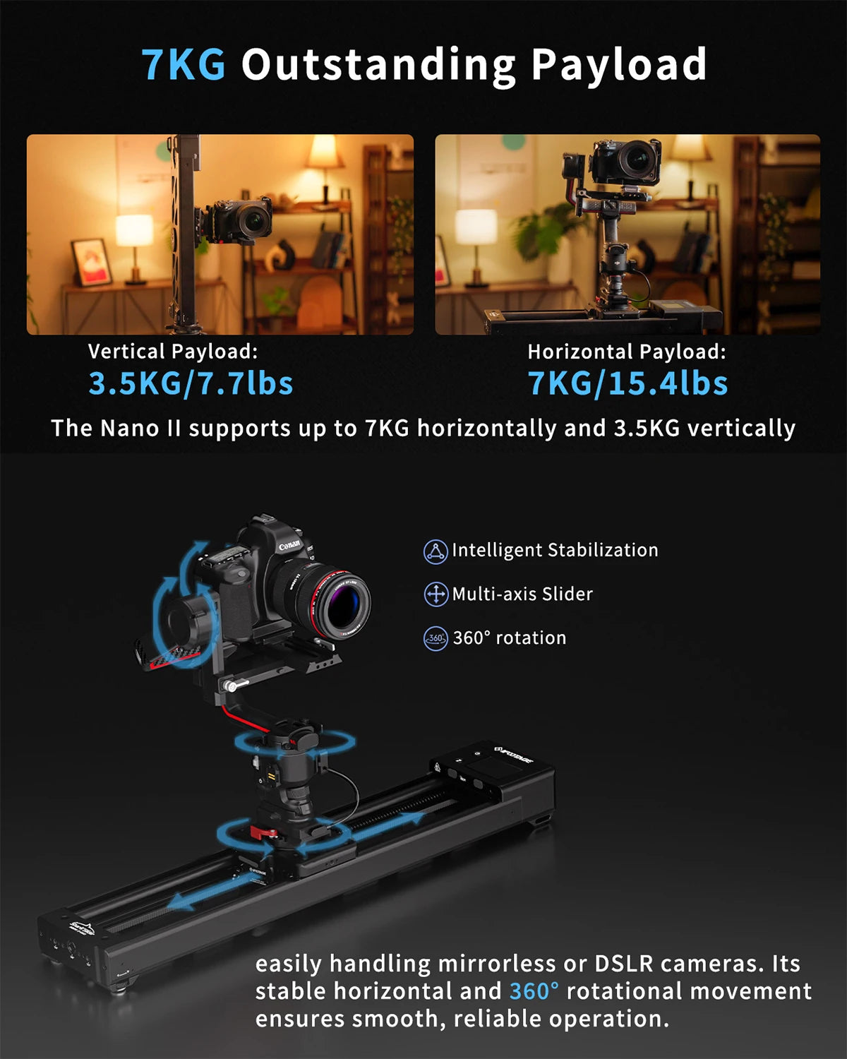 IFOOTAGE Shark Slider Nano II 660 26in &ndash; Smooth Motion