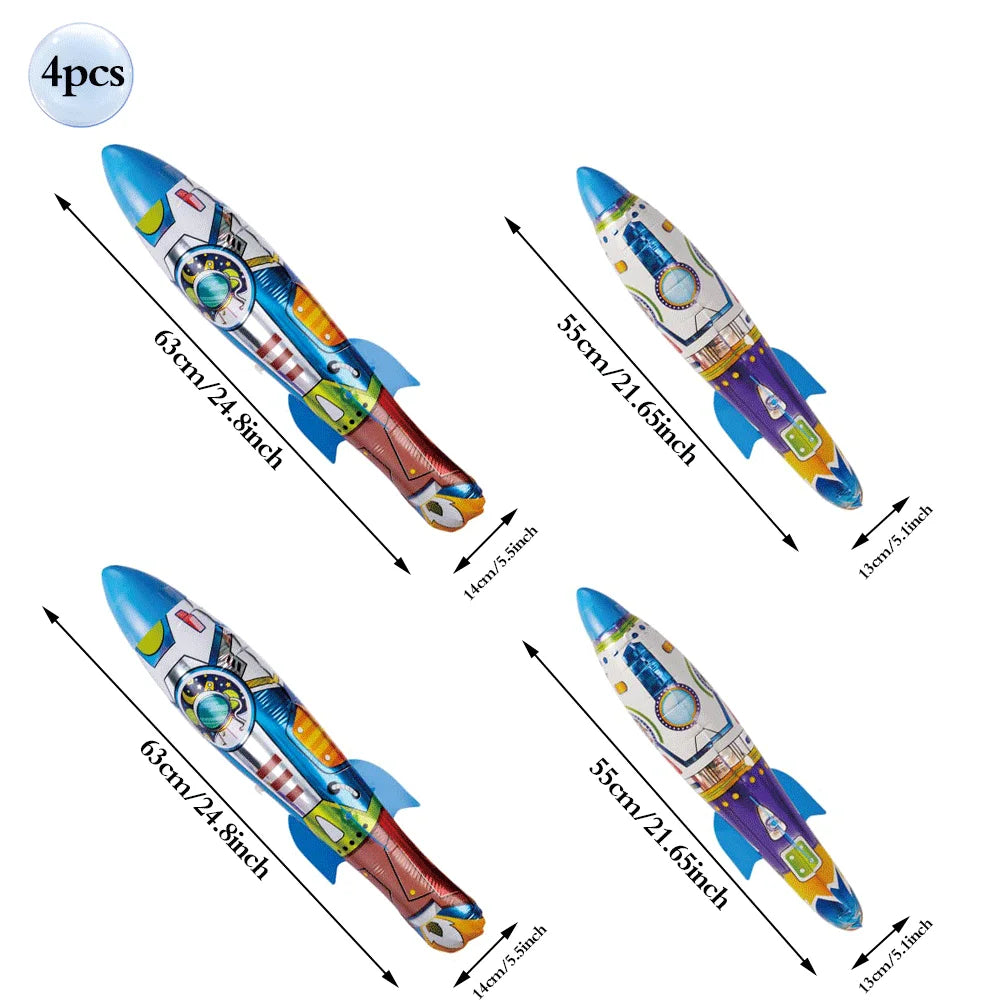 53inch 4D Inflatable Astronaut Foil Balloon - Outer Space Party Decoration 4pcs 1