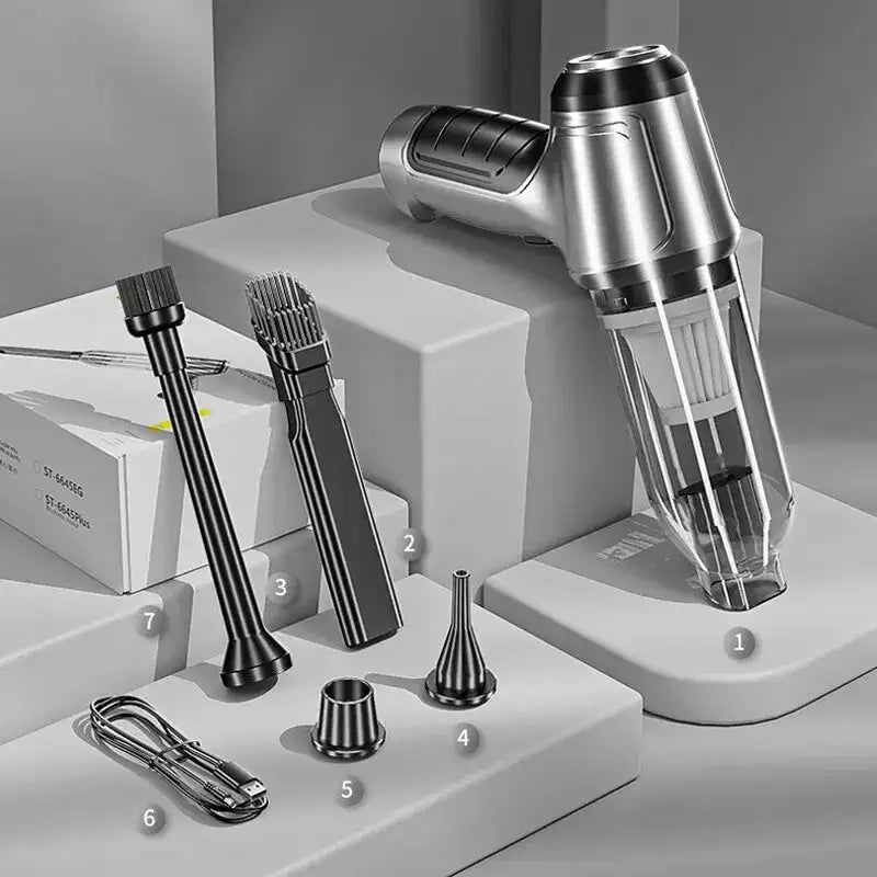 12000Pa Brushless Car Vacuum Handheld Built In Battery