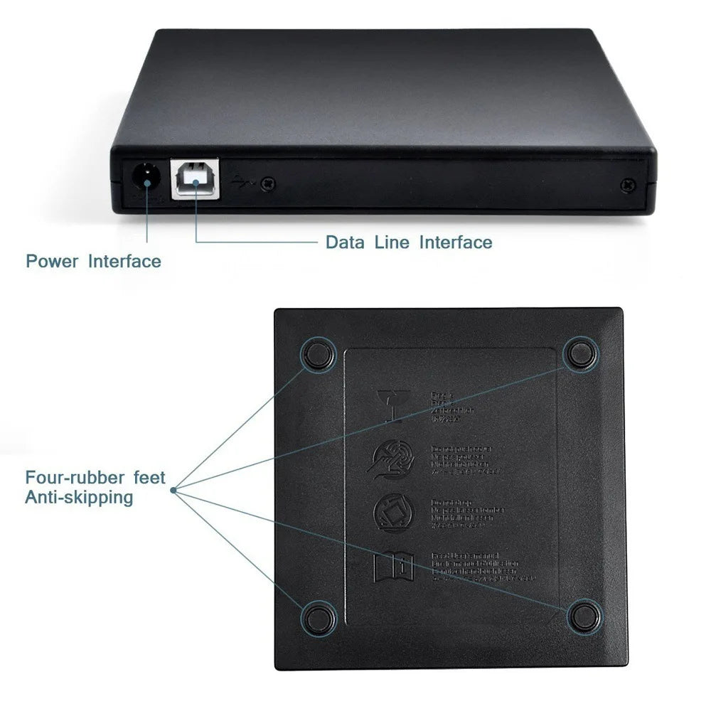 ZDSSY USB 2.0 External DVD Drive Portable Reader Windows PC