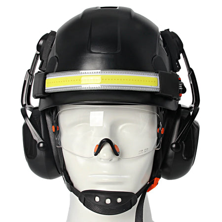 CE Construction Safety Helmet With Goggles &ndash; LED Headlamp