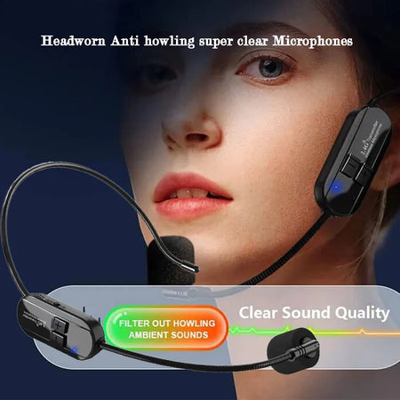 Oussirro 2.4G Wireless Headset Microphone for Versatile Audio Performance