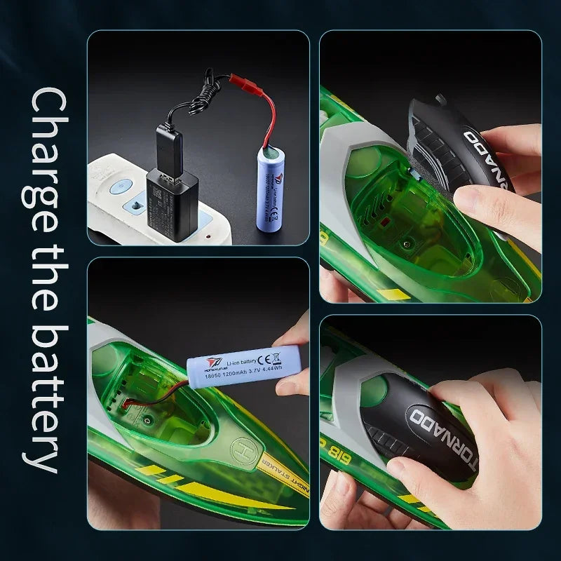 HJ819 RC Boat &ndash; Luminous LED Night Glow RC Racing Boat