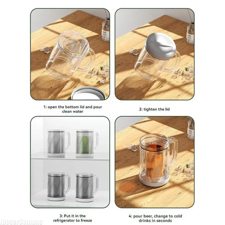 Freezing Beer Mug Double Layer &ndash; Rapid Drink Cooling