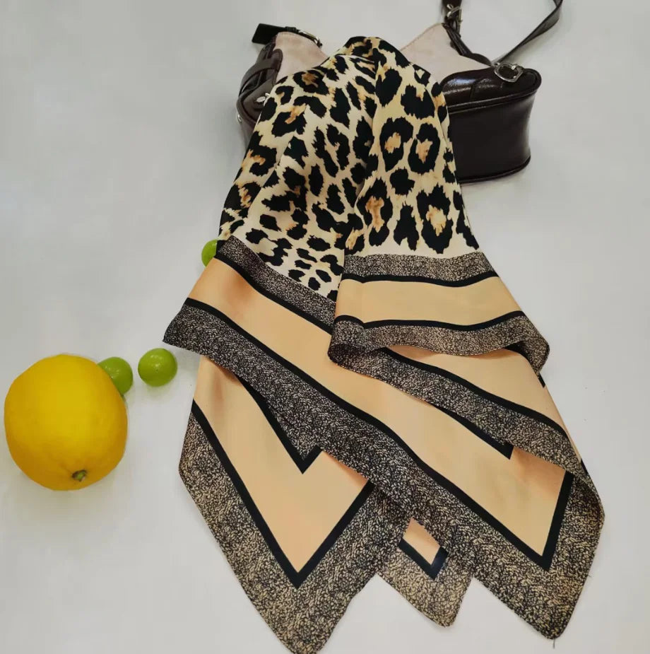 Stmanya Women 70cm Printed Silk Scarf &ndash; Elegant Versatile Headwear