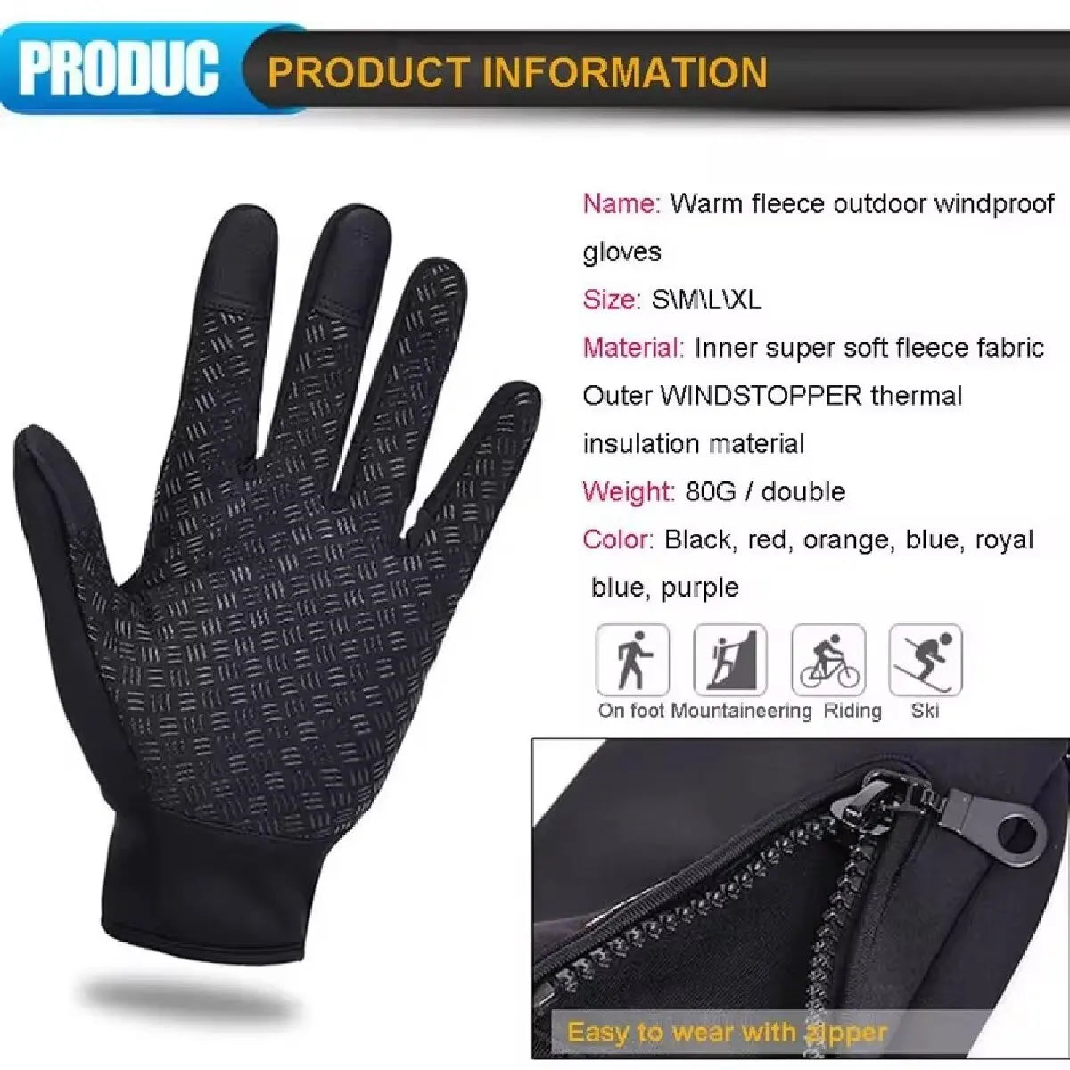 Touchscreen Winter Gloves &ndash; Waterproof and Windproof Design