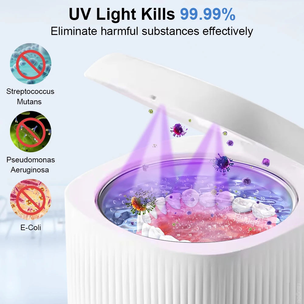 Ultrasonic Cleaner 48KHz UV Light &ndash; Gentle Cleaning Power