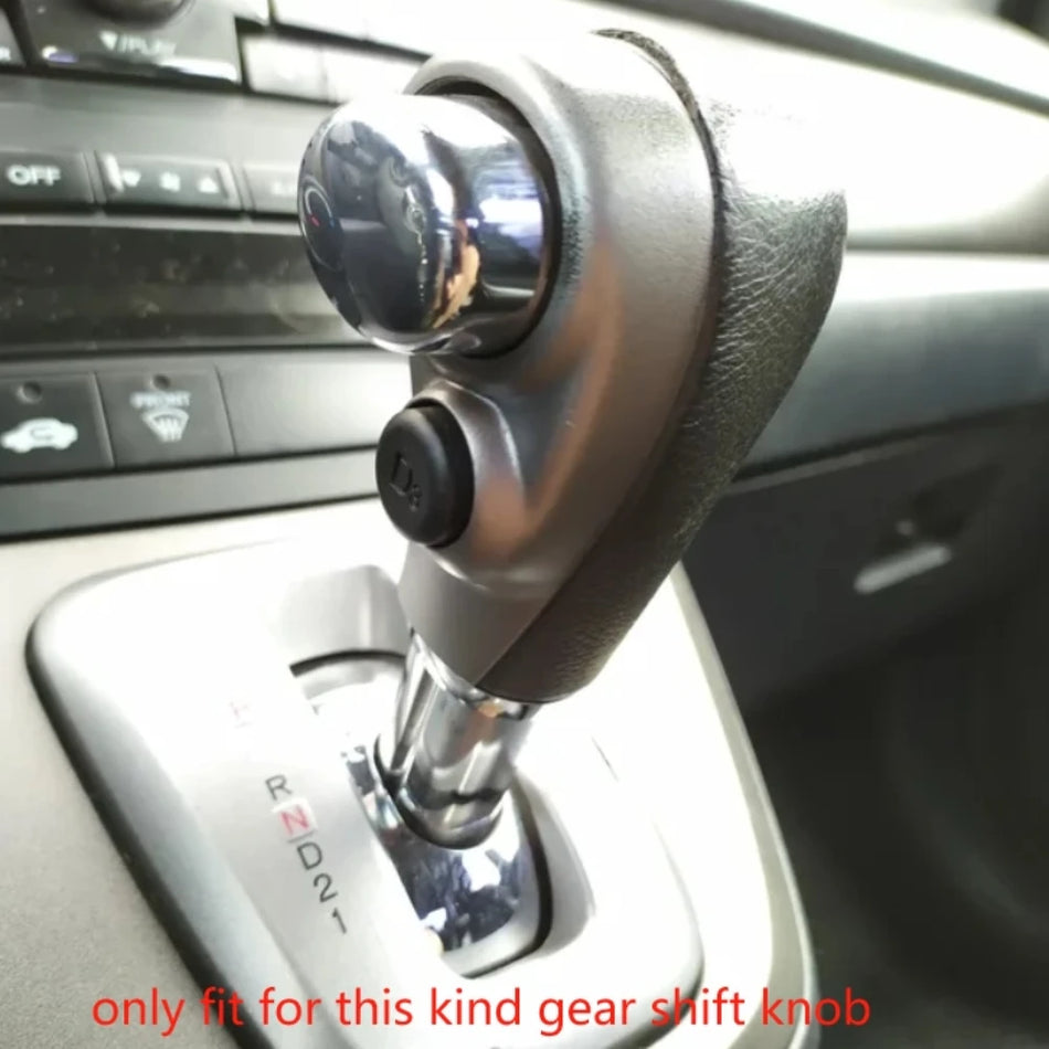 Copertura del Pomello del Cambio in Pelle Antiscivolo per Honda CR-V 2008-2014 Accessorio Interno per Cockpit a Guida Sinistra