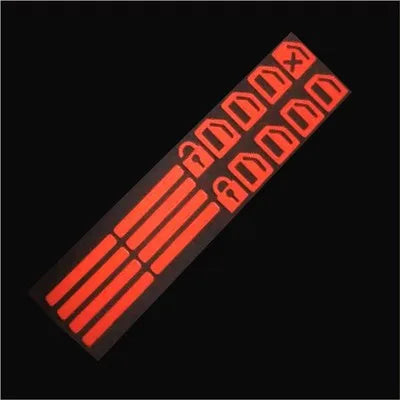 Luminous Car Window Button Stickers - Fluorescent Night Decals for Interior Accessory Panel orange