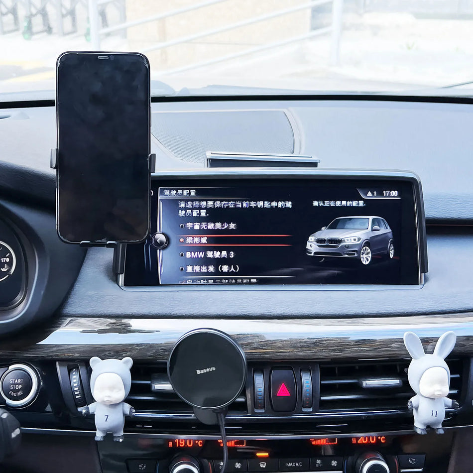 BMW X5 F15 2014 Till 2018 Skärmmontering Telefonhållare Trådlös