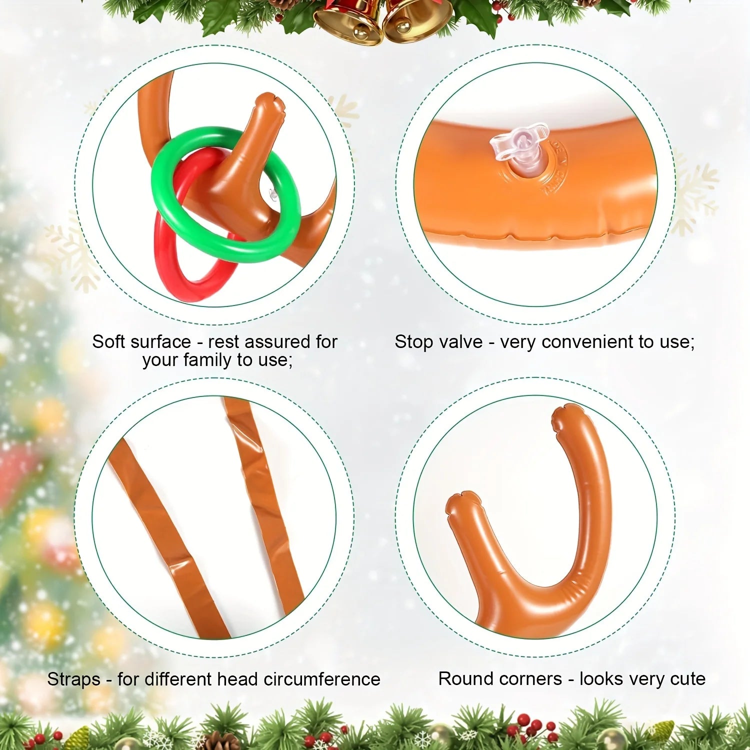 Inflatable Reindeer Antler Ring Toss Game &ndash; CE Certified Fun