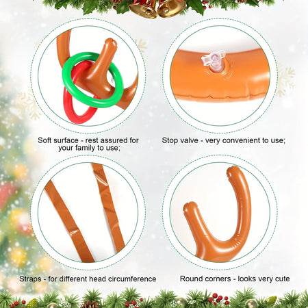 Inflatable Reindeer Antler Ring Toss Game &ndash; CE Certified Fun