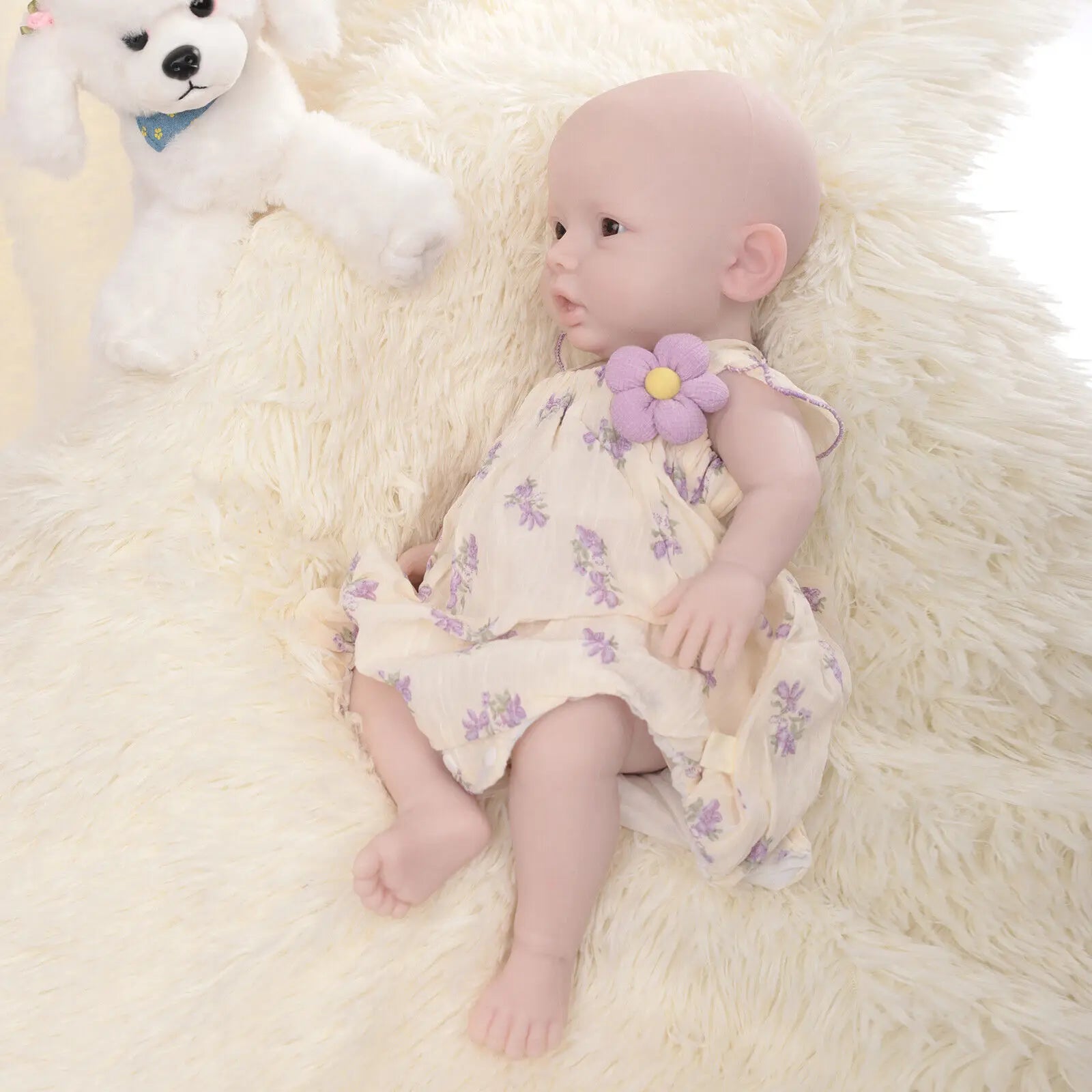 Herpinker 47cm Full Silicone Reborn Baby Doll - Lifelike Real Newborn Baby Girl Kid's Gift
