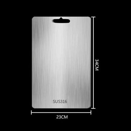 Thickened Stainless Steel Cutting Board &ndash; Antibacterial 34x23cm