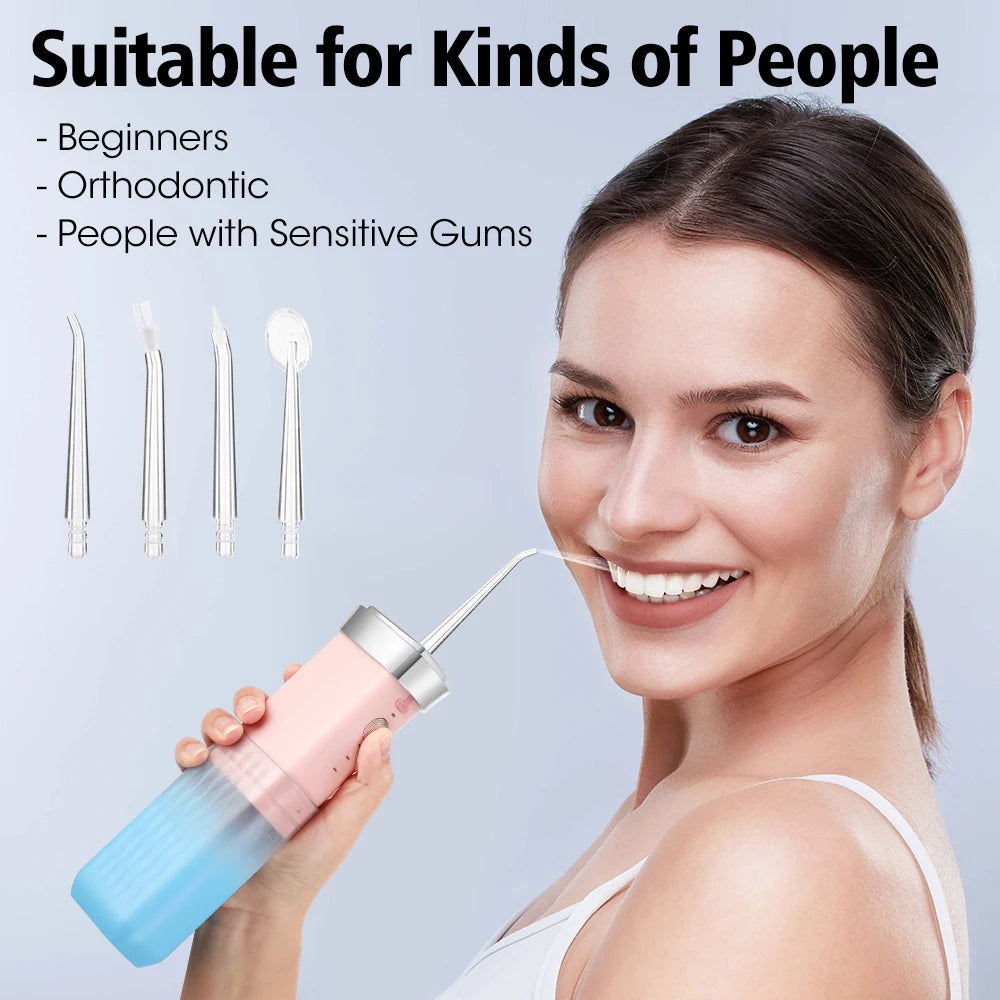 Portable Rechargeable Oral Irrigator Water Teeth Flosser for Travel and Home