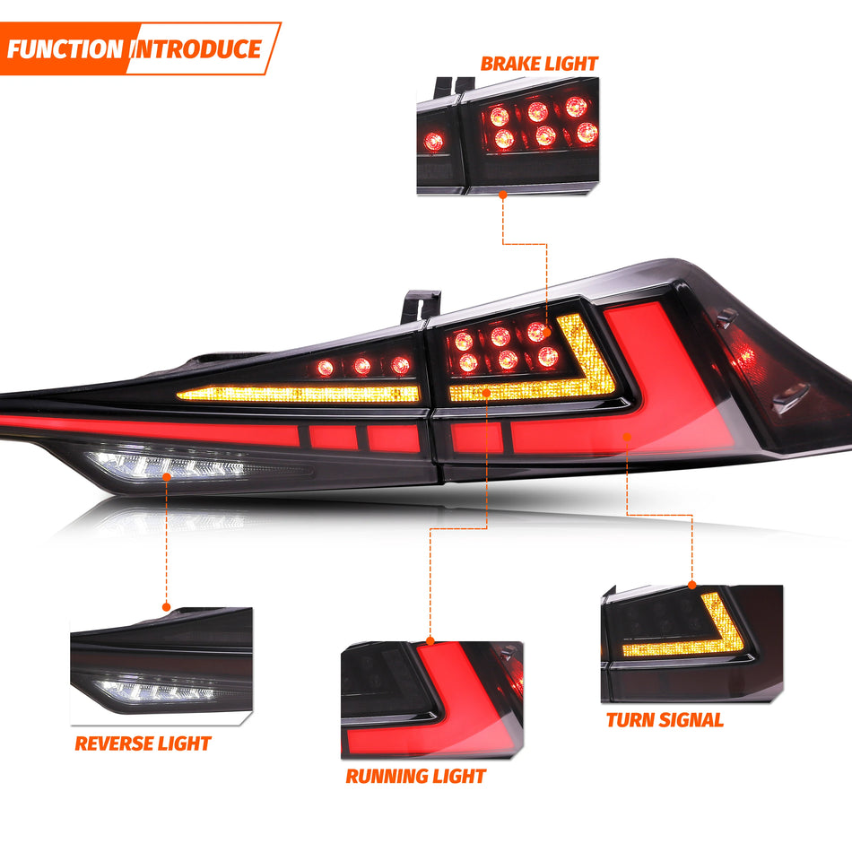 Luci posteriori a LED per Lexus IS250 IS350 ISF IS200t IS300 2014 a 2020 Segnali di svolta sequenziali con animazione dinamica Lampade posteriori