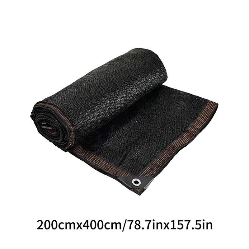 Durable Black Outdoor Anti-UV Shade Net for Versatile Sun Protection 2x4M