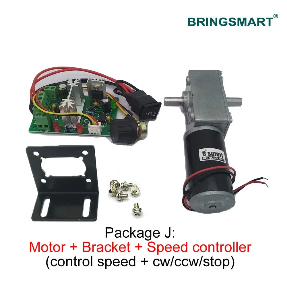 High Torque DC Gear Motor 12V/24V with Speed Controller