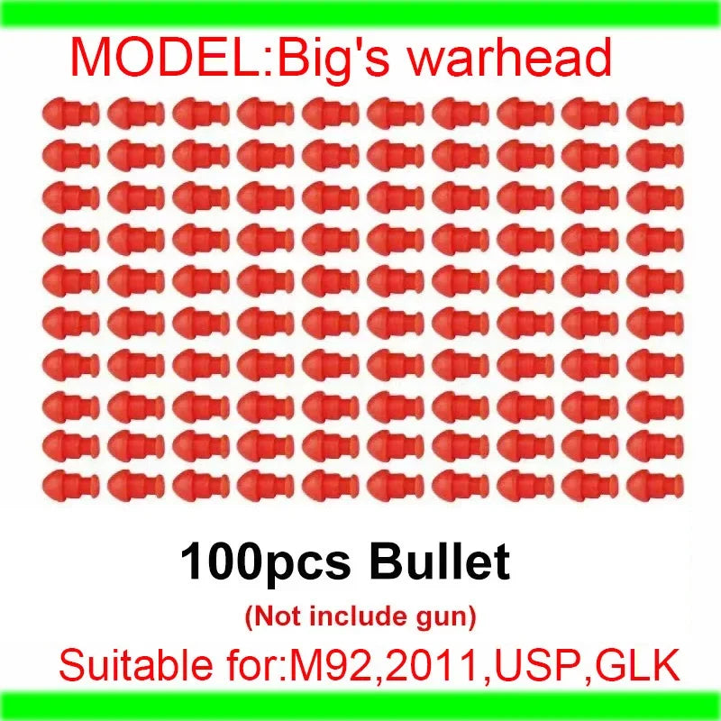 m92 2011 Blowback Shell throwing Empty hanging Continuous shooting Soft Bullet Launcher Toy Gun BIG warhead
