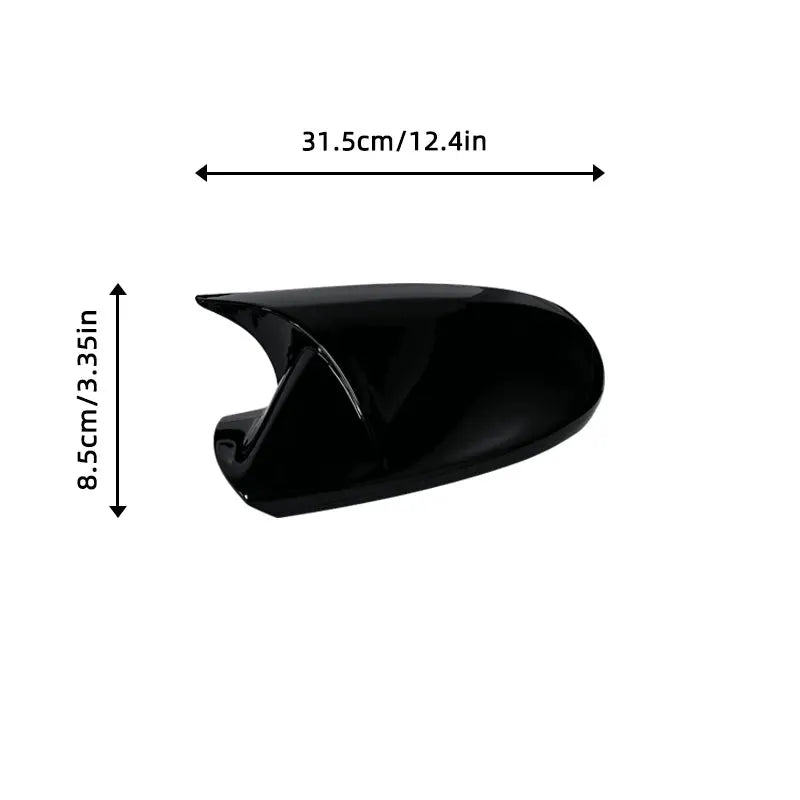 Glossy Black Side Mirror Cap Covers For Audi A6 C7 C7.5 S6 4G RS6 2012 - 2018 rear view wing case pair by InterCyprus Trading Ltd