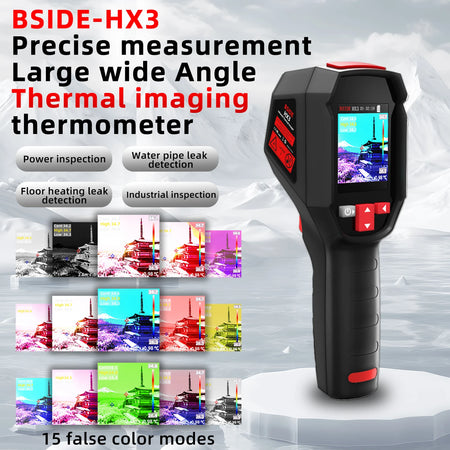 High Precision BSIDE HX3 Thermal Imaging Thermometer with 240x240 Resolution and 2.4'' Color Screen for Pipe Leak Detection HX3