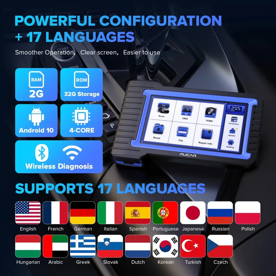 MUCAR VO7S VO7 &ndash; Bidirectional ECU Coding and CANFD OBD2