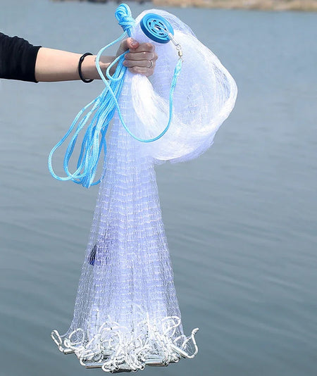 Lawaia Cast Net with Multifilament/Monofilament Line and Steel Sinker for Fishing