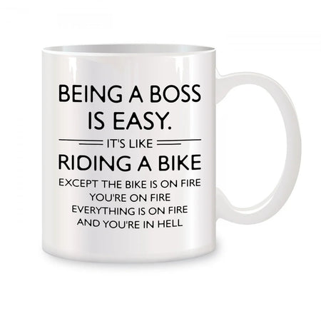 Its Easy To Be A Boss Mug - 11 Oz White Porcelain Gift 2507302035 / 320ml