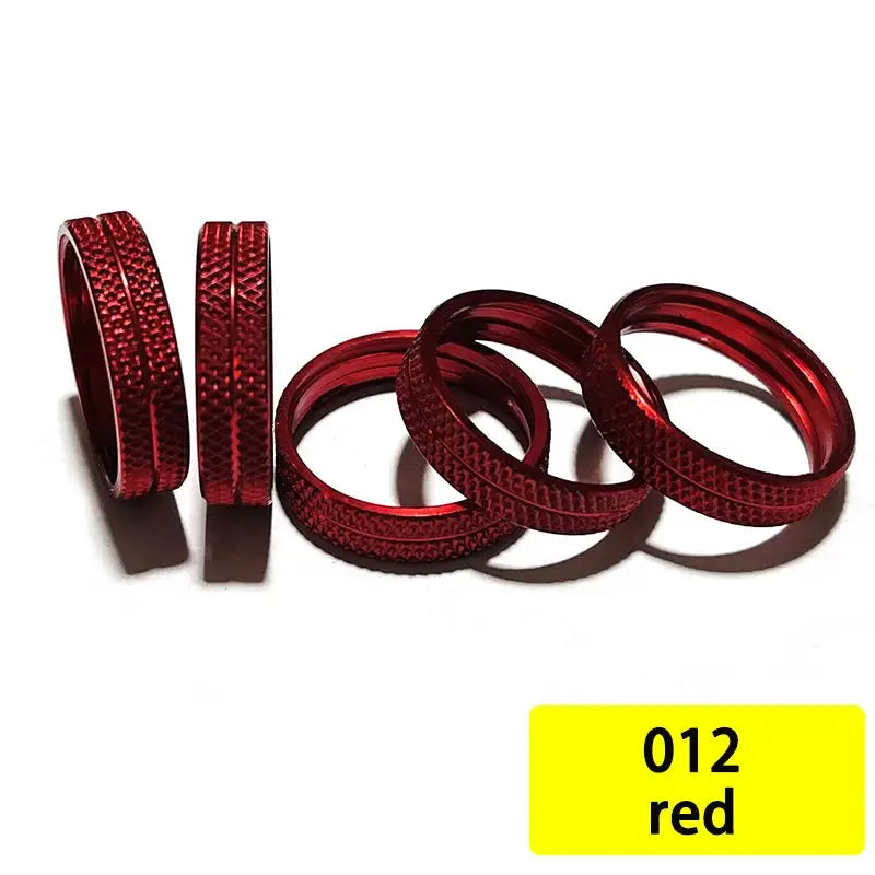 TN81 Reel Seat Ring DIY Repair Aluminum trim ring 5pcs Nut Trim Ring Fishing Rod Winding Check Component Rod Building Accessory 012 red