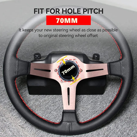Aluminum 70MM Steering Wheel Racing Game Plate Steering Wheels Modification Set For Logitech G25 G27 DIY Parts 24 Hole Adapter by InterCyprus Trading Ltd