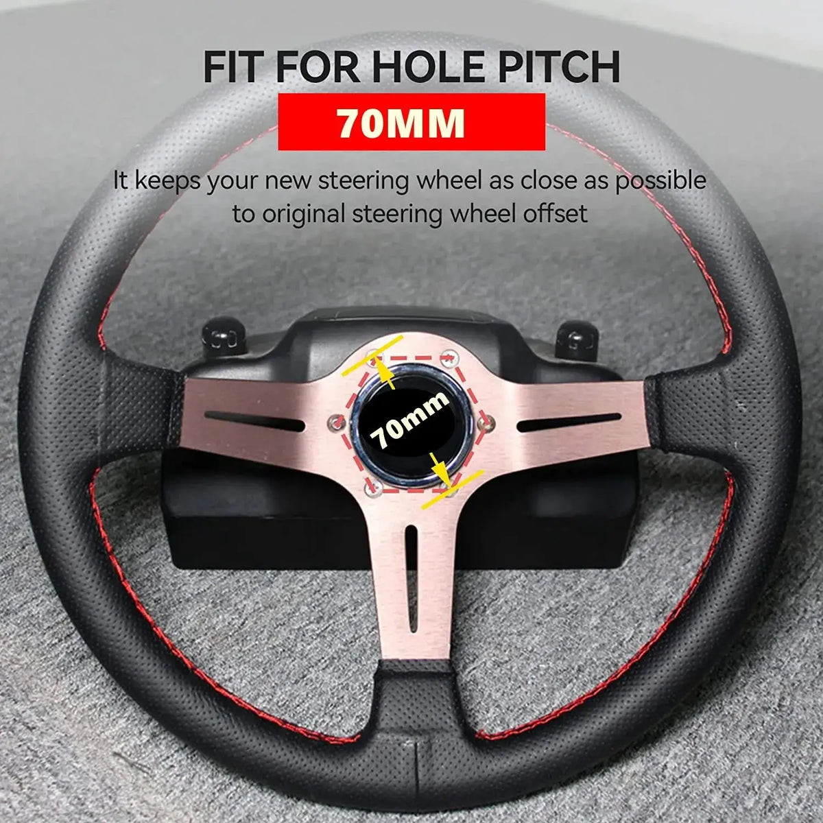 70MM Racing Steering Wheel Adapter Plate Aluminum Steering Wheels Modification Set For Logitech G25 G27 24 Hole Adapter by InterCyprus Trading Ltd