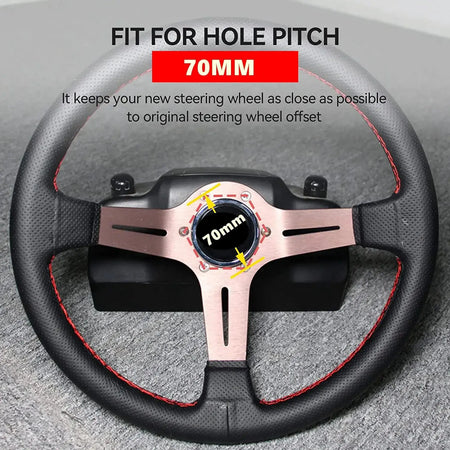 70MM Racing Steering Wheel Adapter Plate Aluminum Steering Wheels Modification Set For Logitech G25 G27 24 Hole Adapter by InterCyprus Trading Ltd