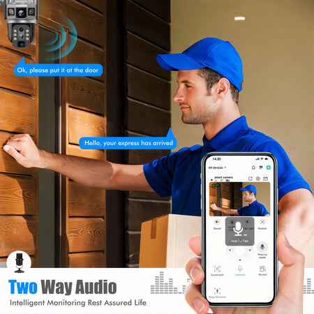 3 Lens 12MP 4G Solar CCTV Camera IP Wireless Smart Home Security Video Surveillance Solar Power Built in Battery Outdoor IP Cam