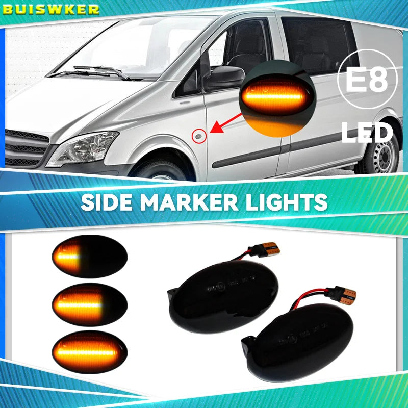Διαδοχικό LED Πλευρικό Σημάδι Για Mercedes Smart Fortwo W450