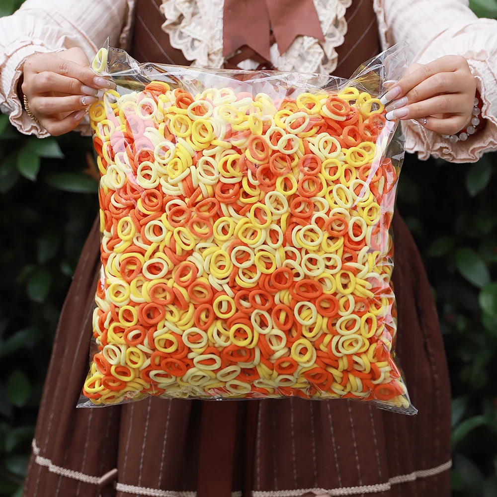 50PCS Colourful Nylon Elastic Hair Ties for Girls and Babies 33