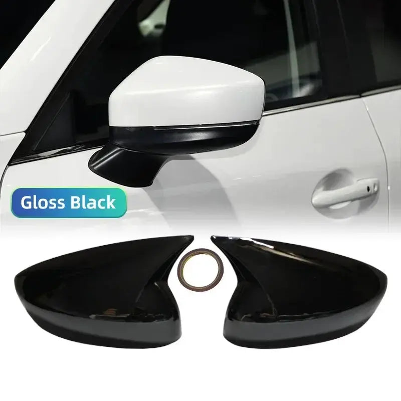 For Mazda CX5 CX-5 2017-2023 Side Wing Mirror Cover Rearview Mirror Lid Cap Housing Shell Black by InterCyprus Trading Ltd