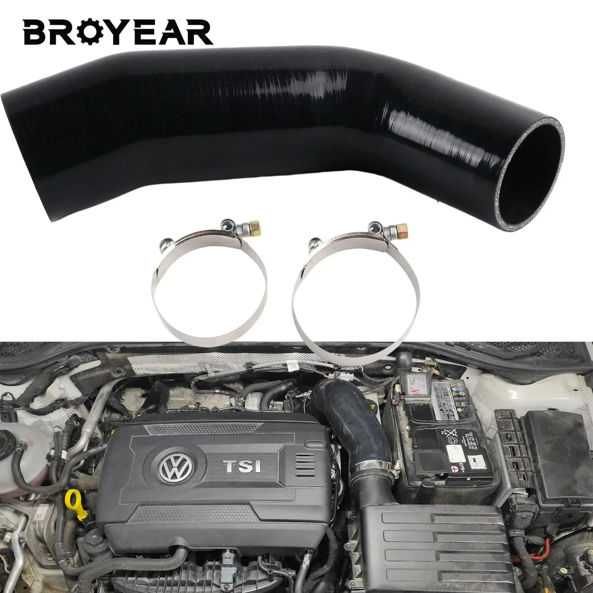 Turbo Inlet Hose With Silicone Upgrade For VW Golf Mk7 Audi A3 S3 Tt 2.0T by InterCyprus Trading Ltd