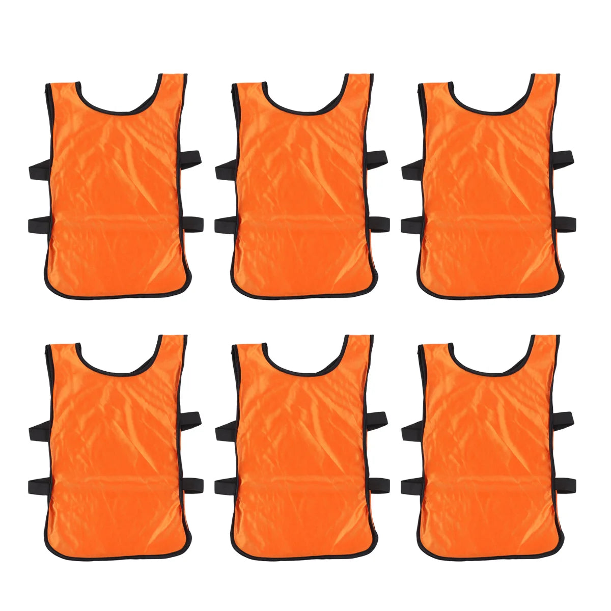 6-Pack Training Vests for Soccer and Team Sports Orange