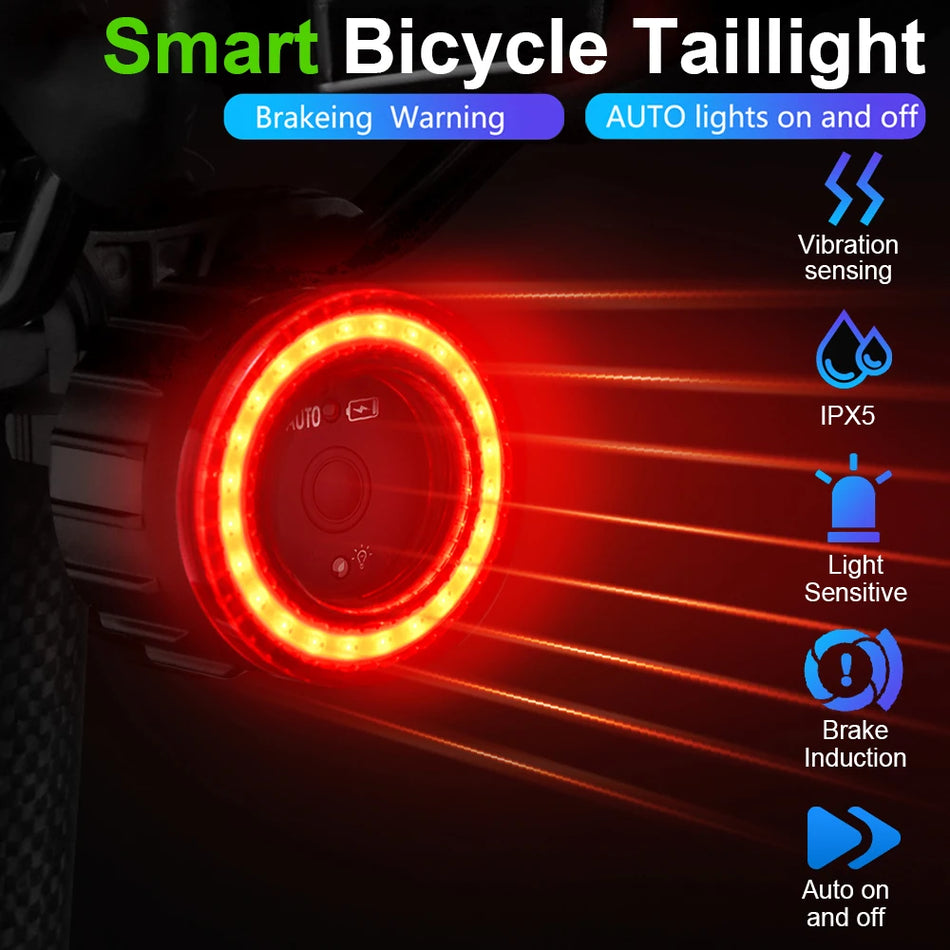 Luz trasera para bicicleta Toptrek Super III con sensor de frenado automático, LED impermeable