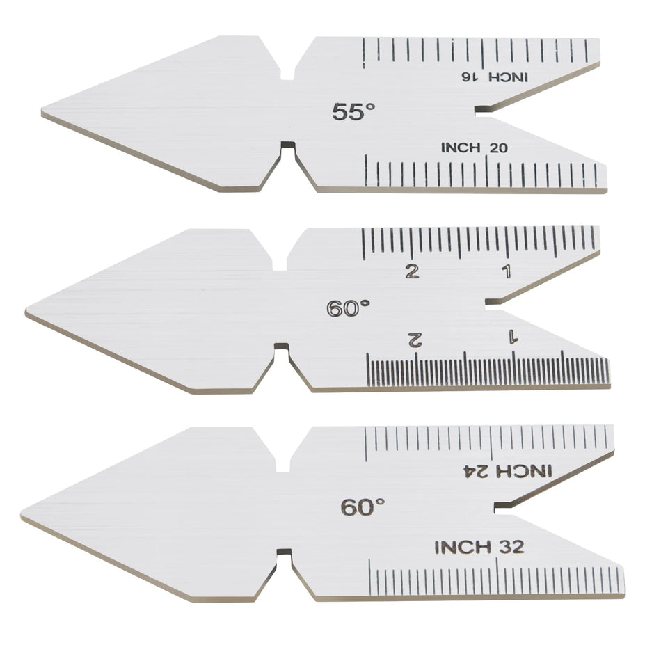 Набор шаблонов шага резьбы из нержавеющей стали, 3 предмета, Уитворт, США, метрические шаблоны для резки
