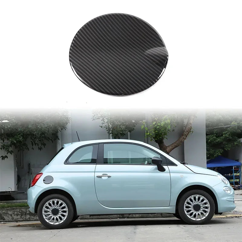 Autocolante para Tampa do Depósito de Combustível em Fibra de Carbono ABS Fiat 500 2016+