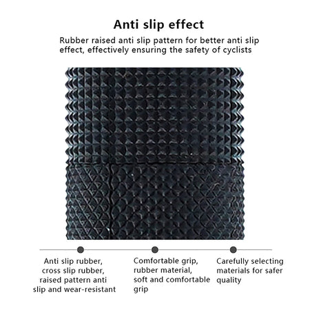 Comfort Grip MTB Bicycle Handlebar Grips with Lock-On Alloy Cuffs