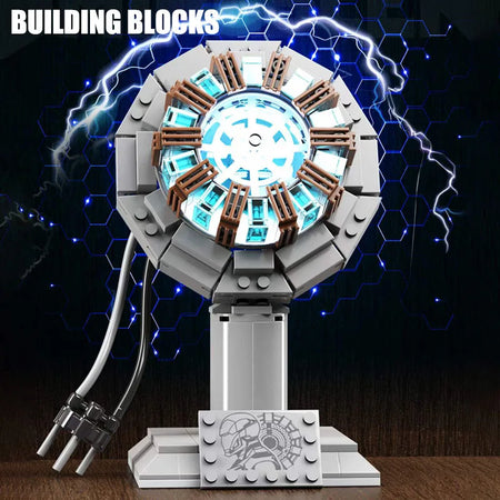 MOC Nuclear Arc Reactor Building Blocks with Lighting - Perfect Gifts for Kids