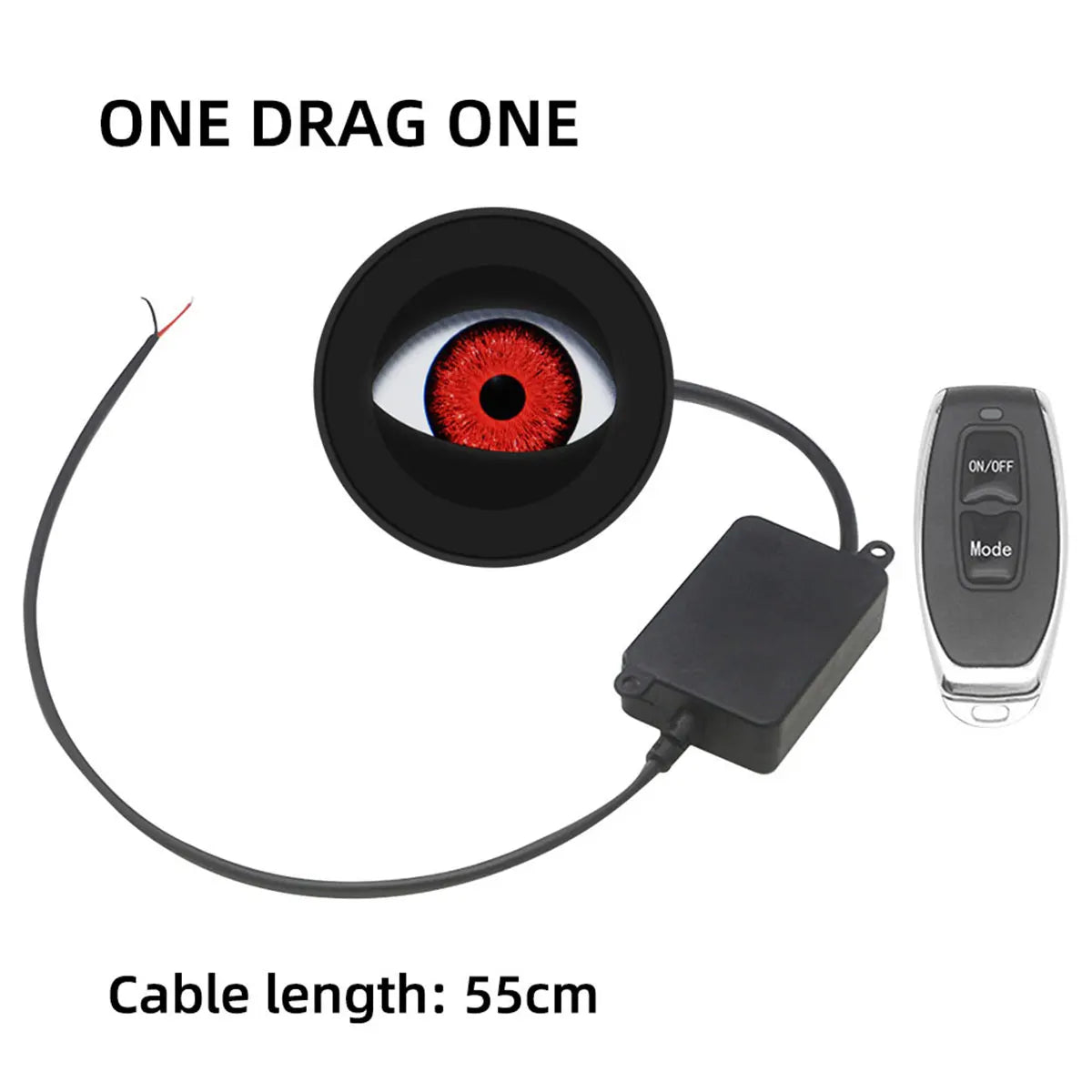 Motorcycle Dynamic Devil Eyes LED Lights &ndash; Remote Control Customization 1pcs