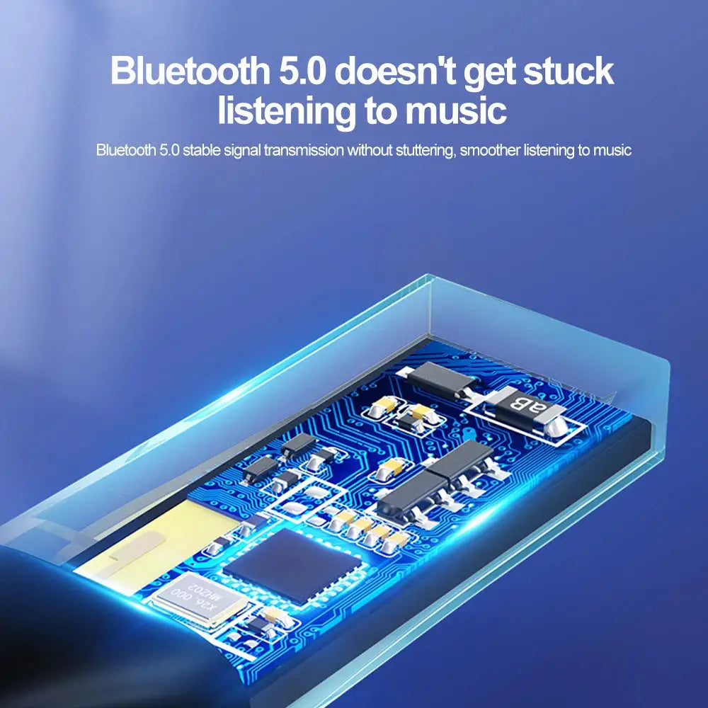 Aux to Bluetooth 5.0 Adapter 3.5mm Bluetooth Receiver for Car USB to 3.5mm Jack Kit with Built-in Microphone by InterCyprus Trading Ltd