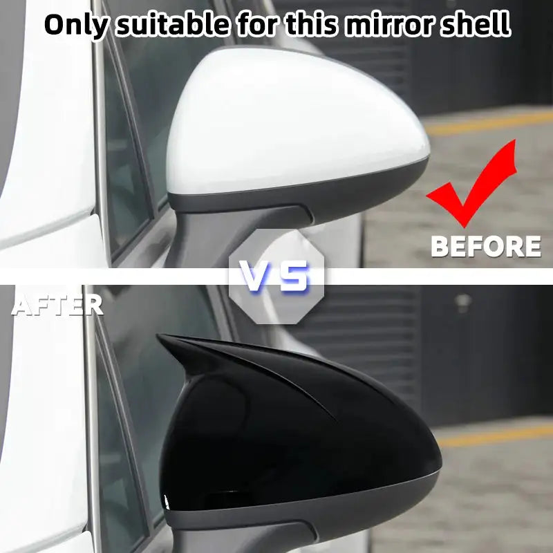 Carbon Fiber Style Black Mirror Covers For Porsche Cayenne