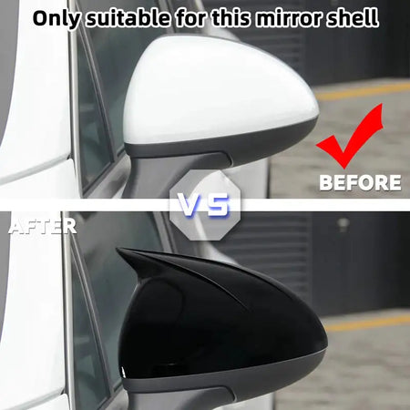 Carbon Fiber Style Black Mirror Covers For Porsche Cayenne